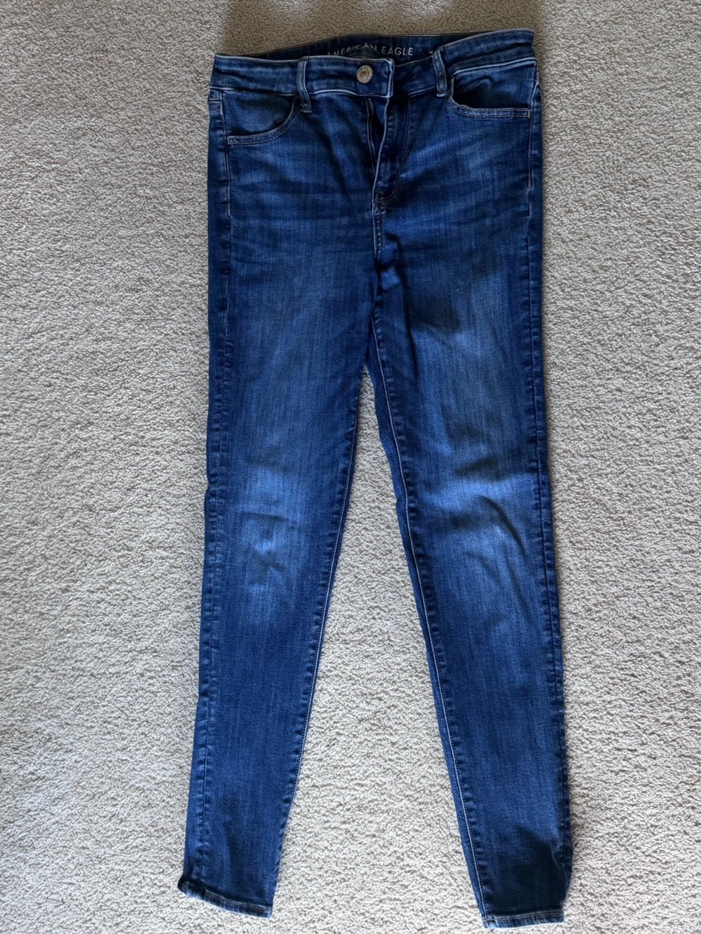 American Eagle Outfitters Women's Dark Blue Skinny Jeans